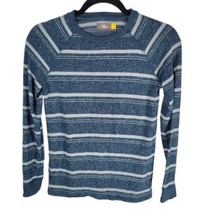 Rumi & Ryder Boys Sz M 8-10 Blue White Striped Long Sleeve Knitted Sweatshirt